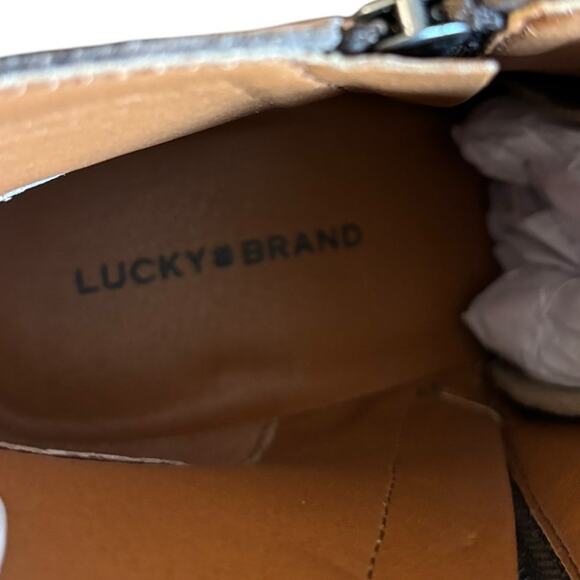 New Lucky Brand Basel Heeled Boots Women's Size 10 M Dune Brown Suede Leather - Picture 8 of 8